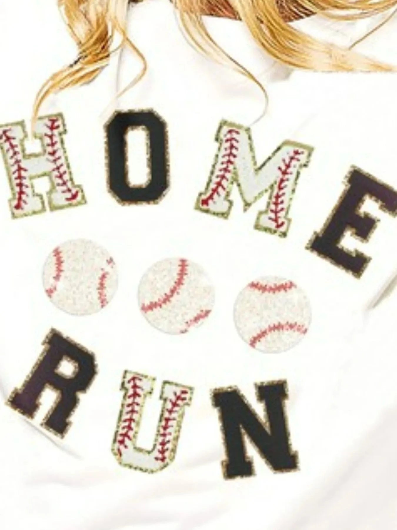BiBi Baseballs Homerun Letter Washed Short Sleeve Top Coco’s Tee Boutique