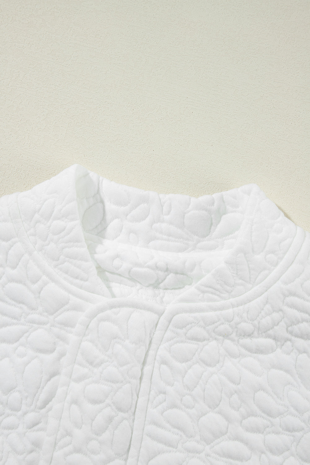 Floral quilted jacket in white