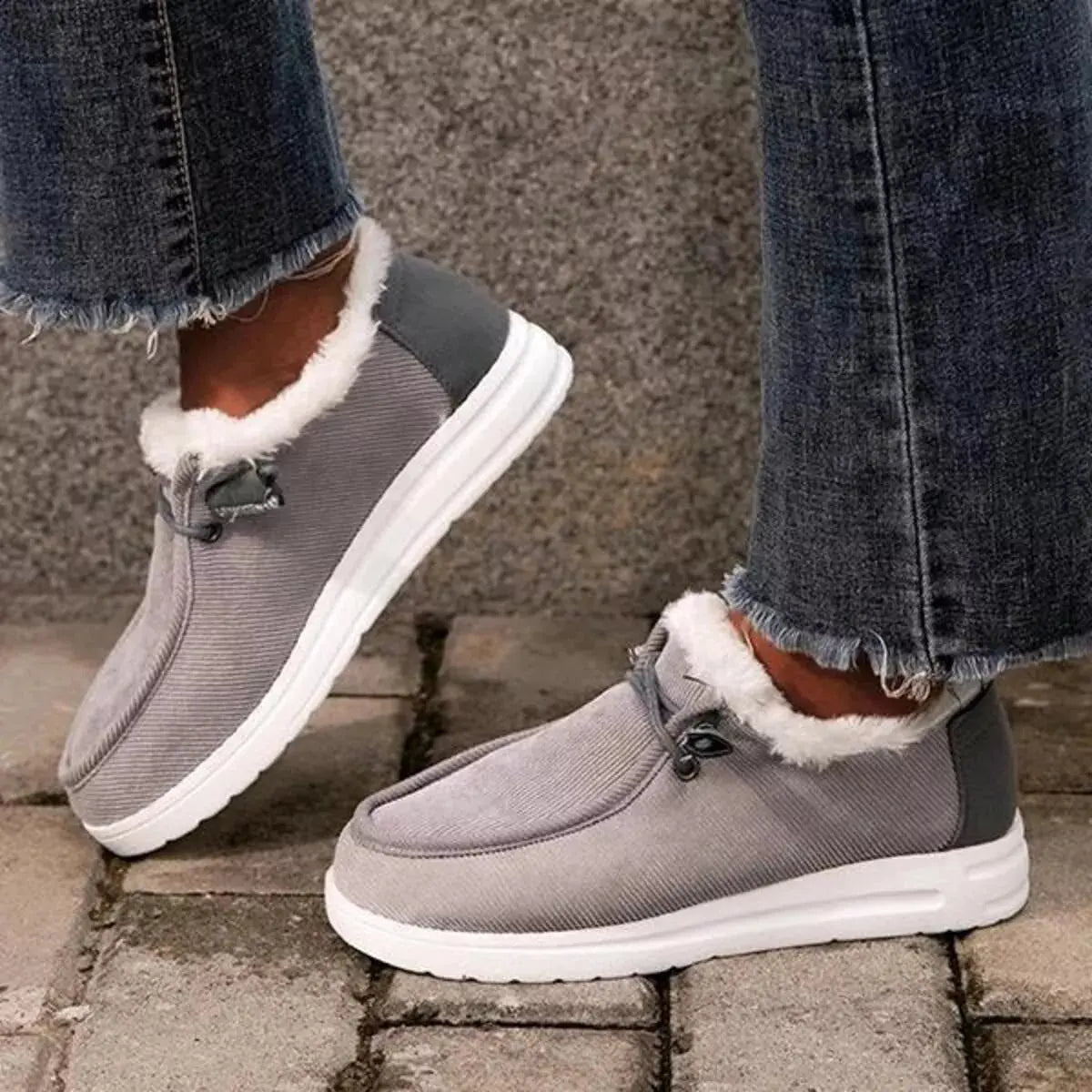 Fuzzy Lined Corduroy Slip-Ons Simply Love