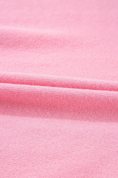 Bow Back Round Neck Short Sleeve Knit Top