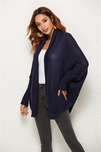 Open Front Batwing Sleeve Cardigan.