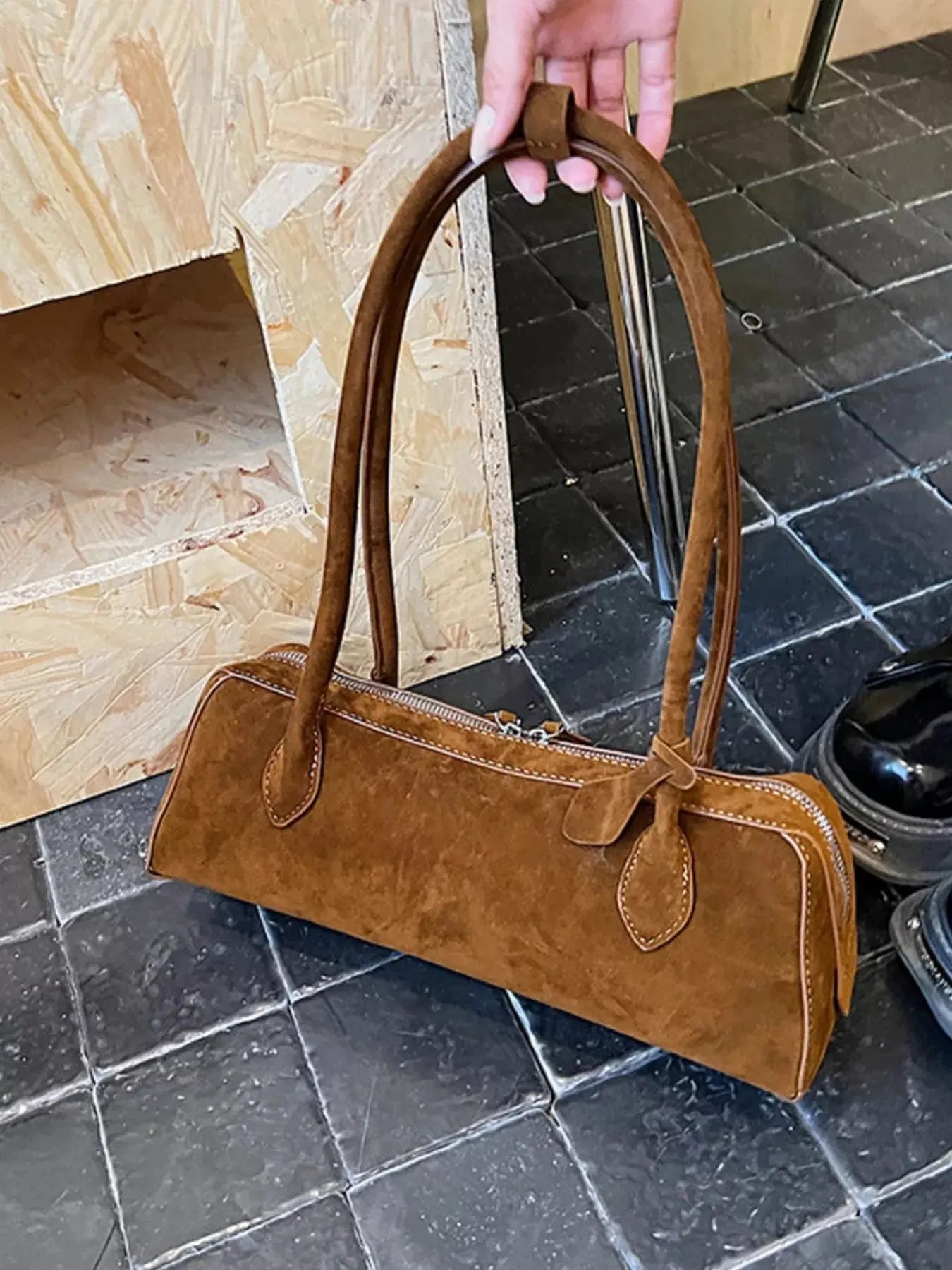Solid Color Shoulder Bag Simply Love
