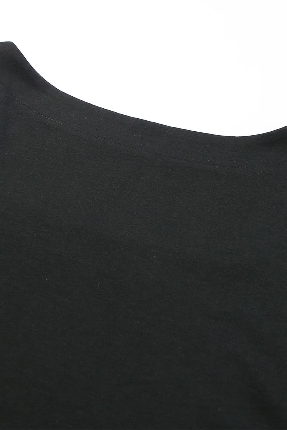 Chic black plus size top with ruching - Love Salve 