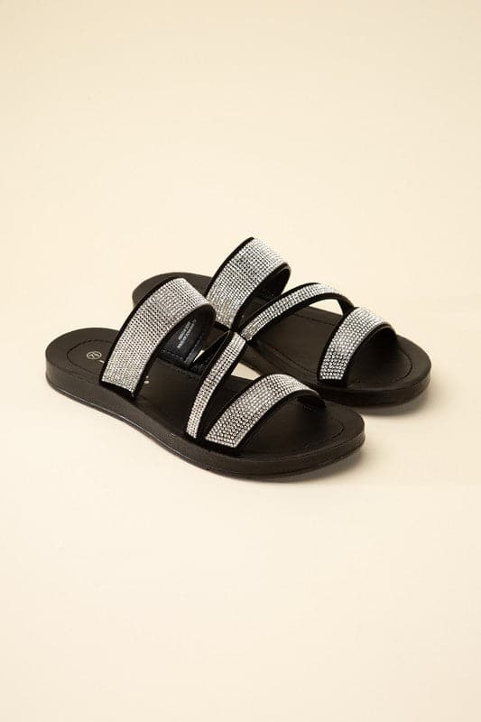 ZEAL-S Sandalen mit Strass-Riemen