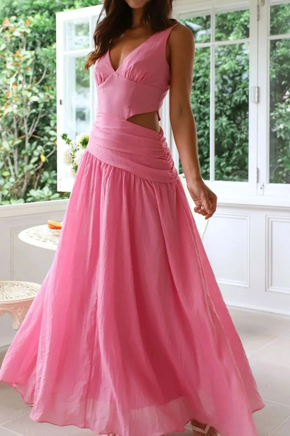 Sunset Whispers Cutout Maxi Dress Coco’s Tee Boutique