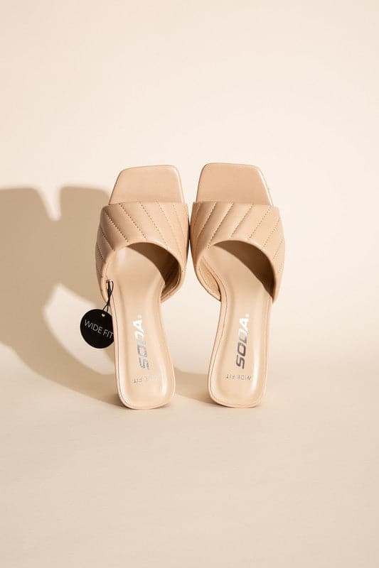 W-NINA Slide Mule Heels.