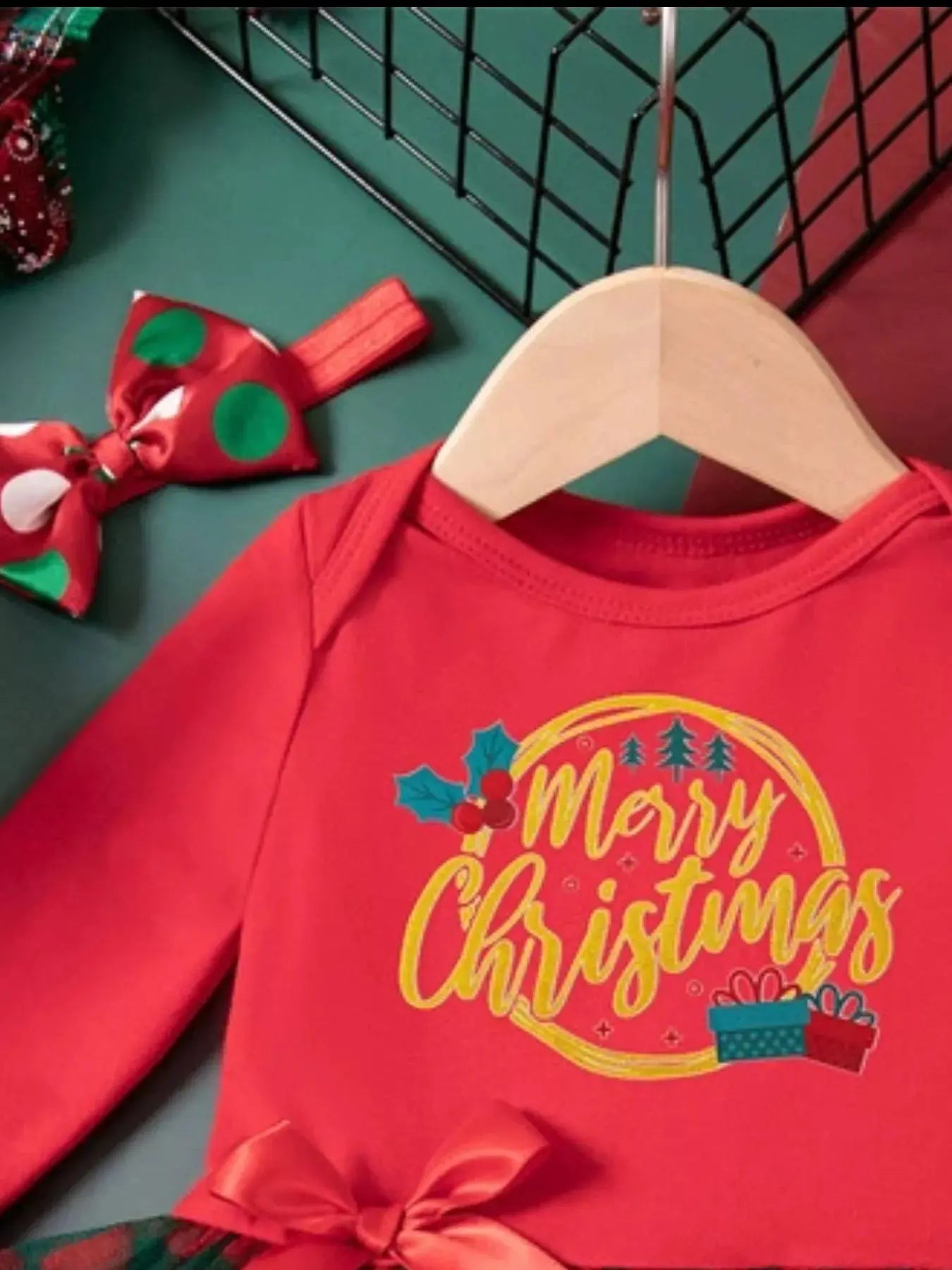 Children's Christmas Stocking Tulle Ruffle Dress Simply Love