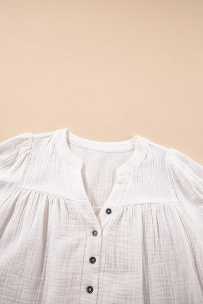 Simply Love: Textured Frayed Blouse