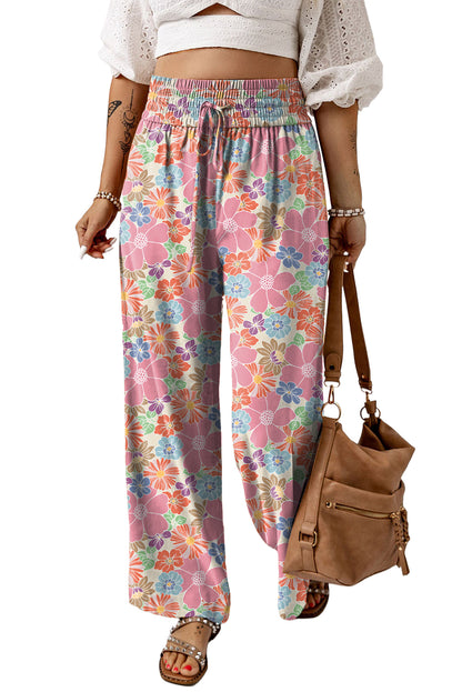 Charming pink floral pants