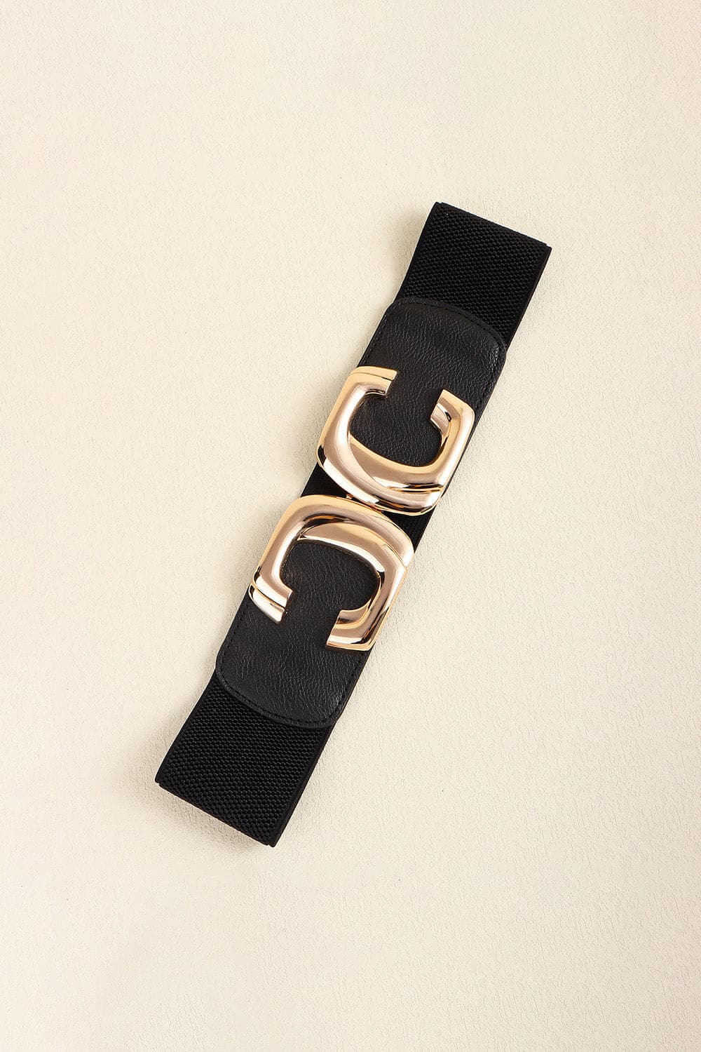 Zinc Alloy Buckle Elastic Wide Belt.