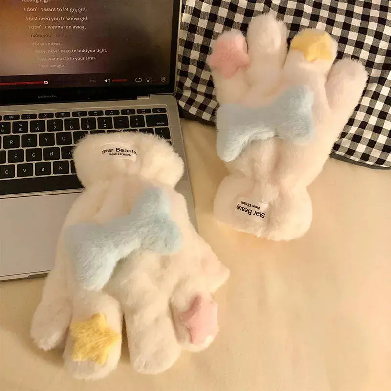 Star Plush Winter Gloves Simply Love