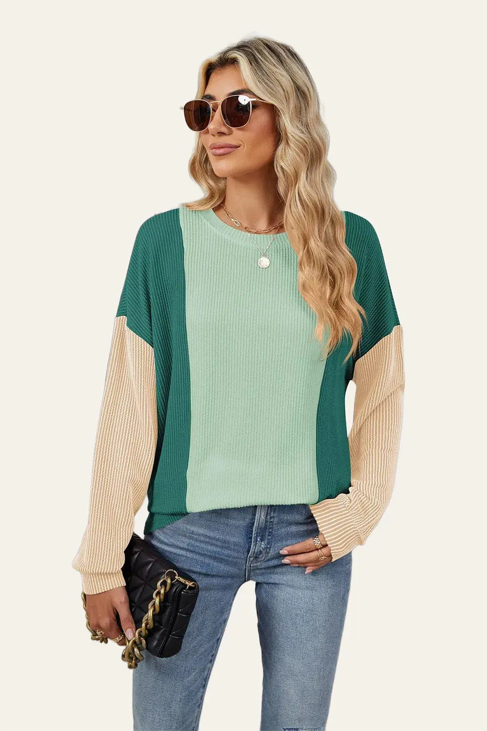 Double Take: Textured Long Sleeve Tee - Love Salve
