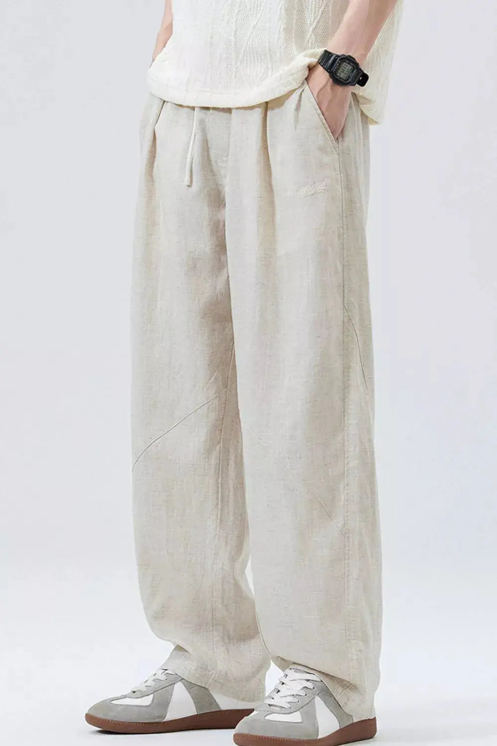 Men's Loose Fit Drawstring Casual Pants Simply Love