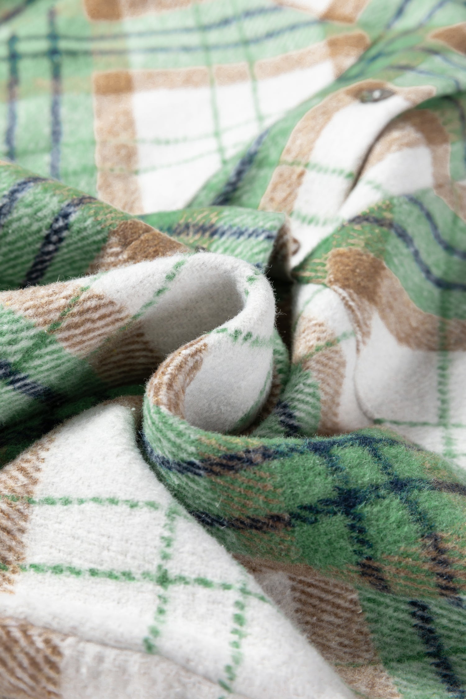 Khaki Christmas Plaid Flannel Shacket Casual Outerwear Dear-Lover Dropshipping