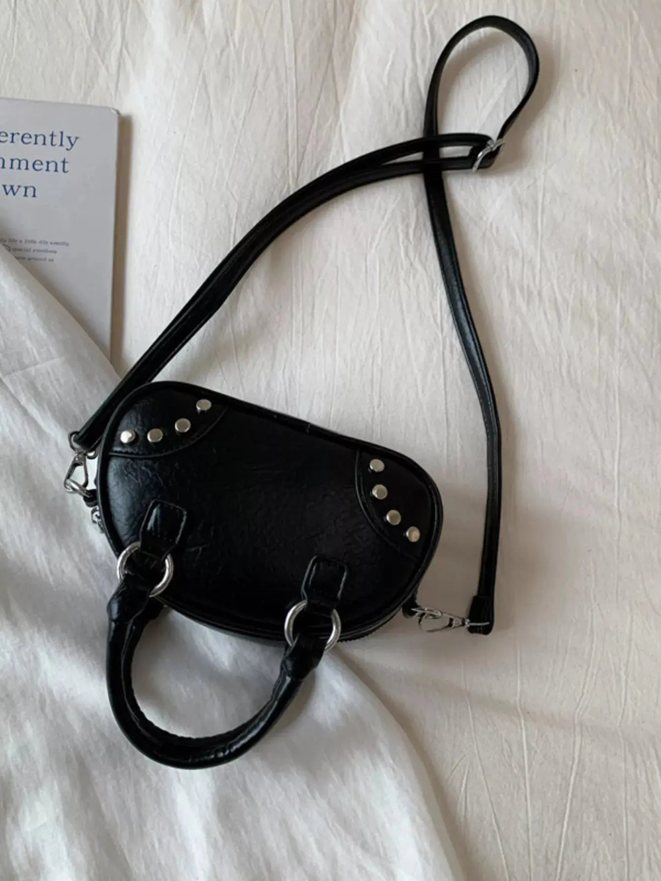 Retro Rivet Decor Crossbody Bag Simply Love