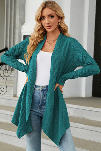 Open Front Long Sleeve Cardigan.