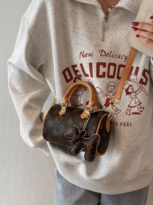 Barrel Crossbody Bag with Charm Simply Love