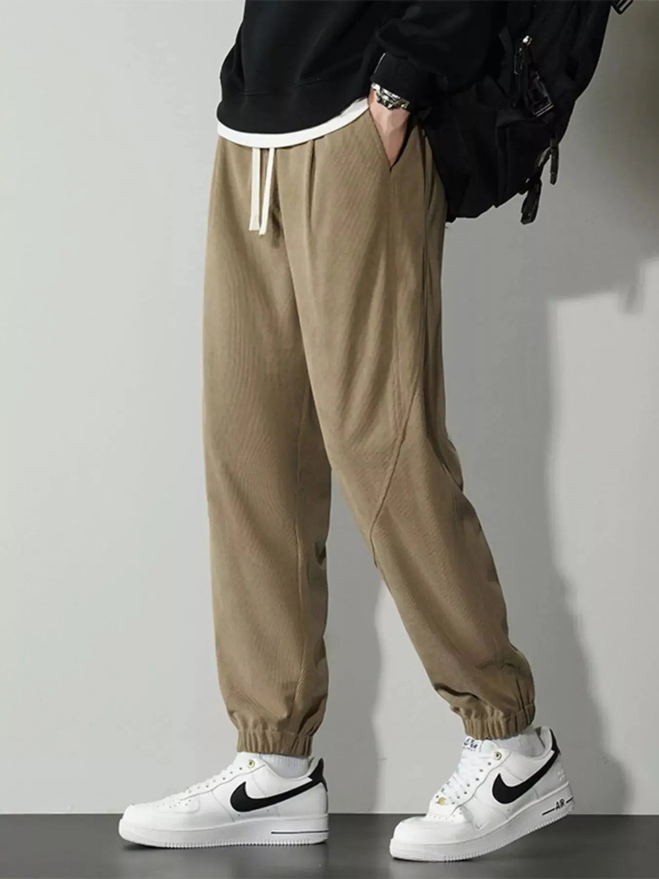 Men's Plus Size Drawstring Ankle Pants Simply Love