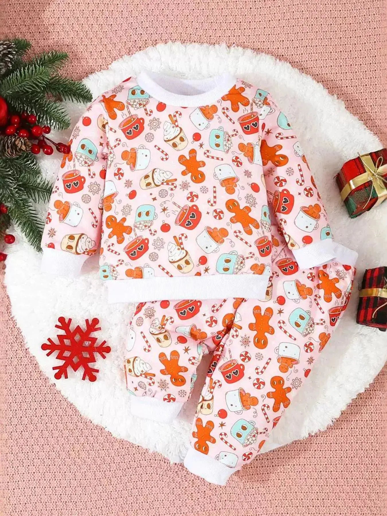 Children's Christmas Santa Print Long Sleeve Set Simply Love