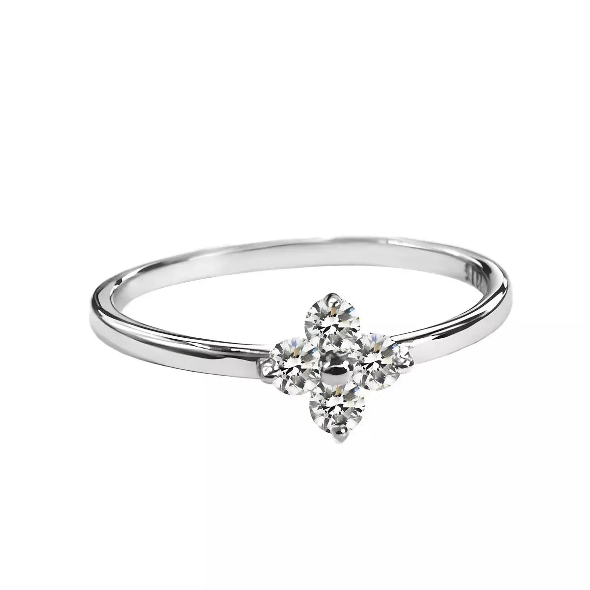 925 Sterling Silver Four-Leaf Clover Ring Simply Love