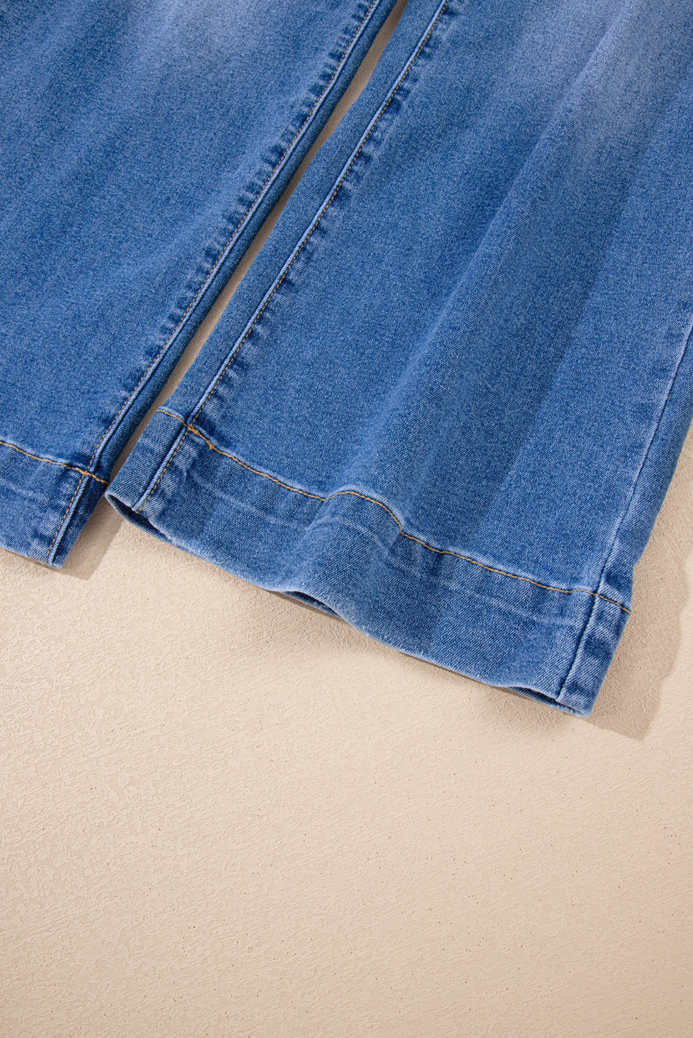 Sky Blue Cropped High Rise Wide Leg Jeans Love Salve