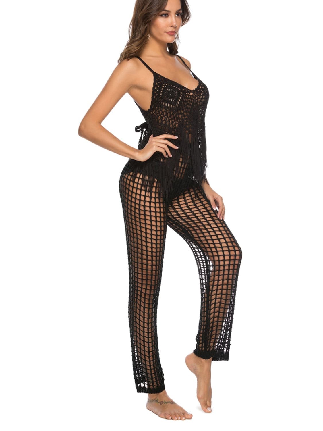 Cutout High Waist Swim Pants.