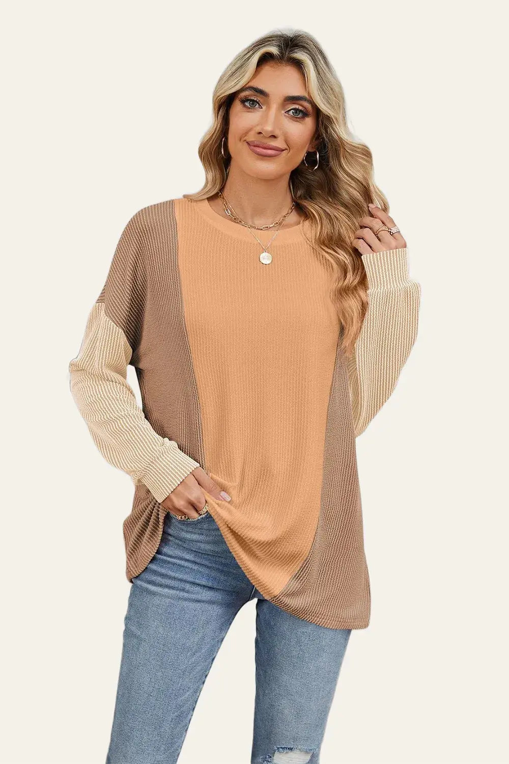 Double Take: Textured Long Sleeve Tee - Love Salve