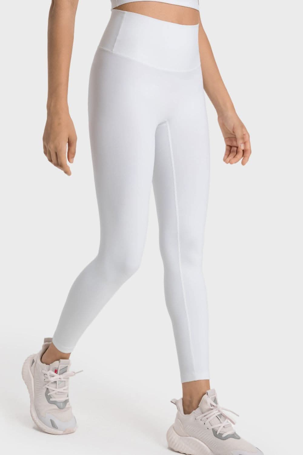 High-rise yoga leggings with wide waistband - Love Salve 