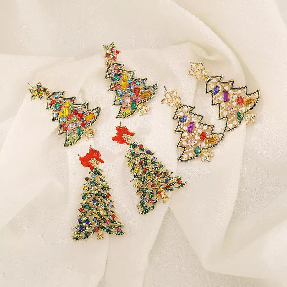 Christmas Tree Dangle Earrings Simply Love