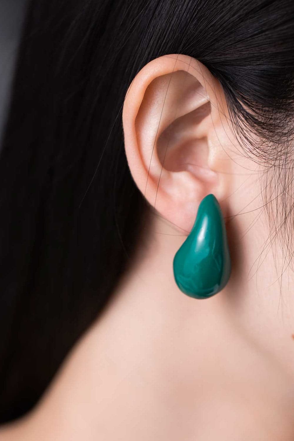 Elegant water drop brass earrings for a minimalist touch