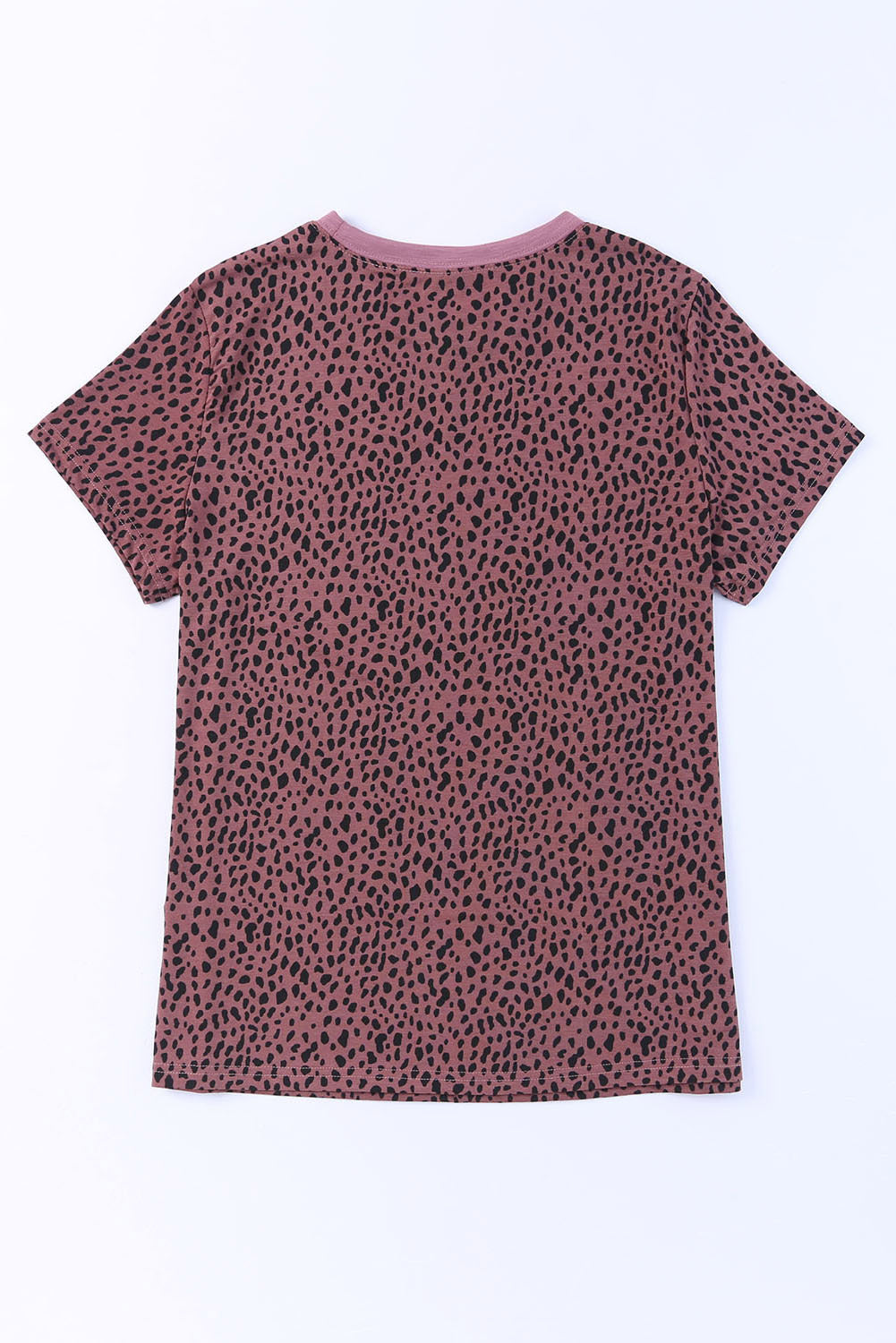 Apricot Cheetah Print Casual Crew Neck T Shirt - Product image 33 T Shirts by Divine Design4U