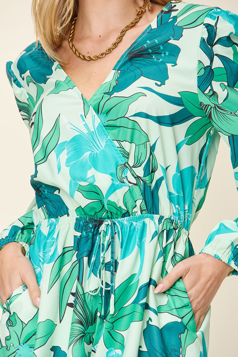 Double Take: Floral Romper - Long Sleeve
