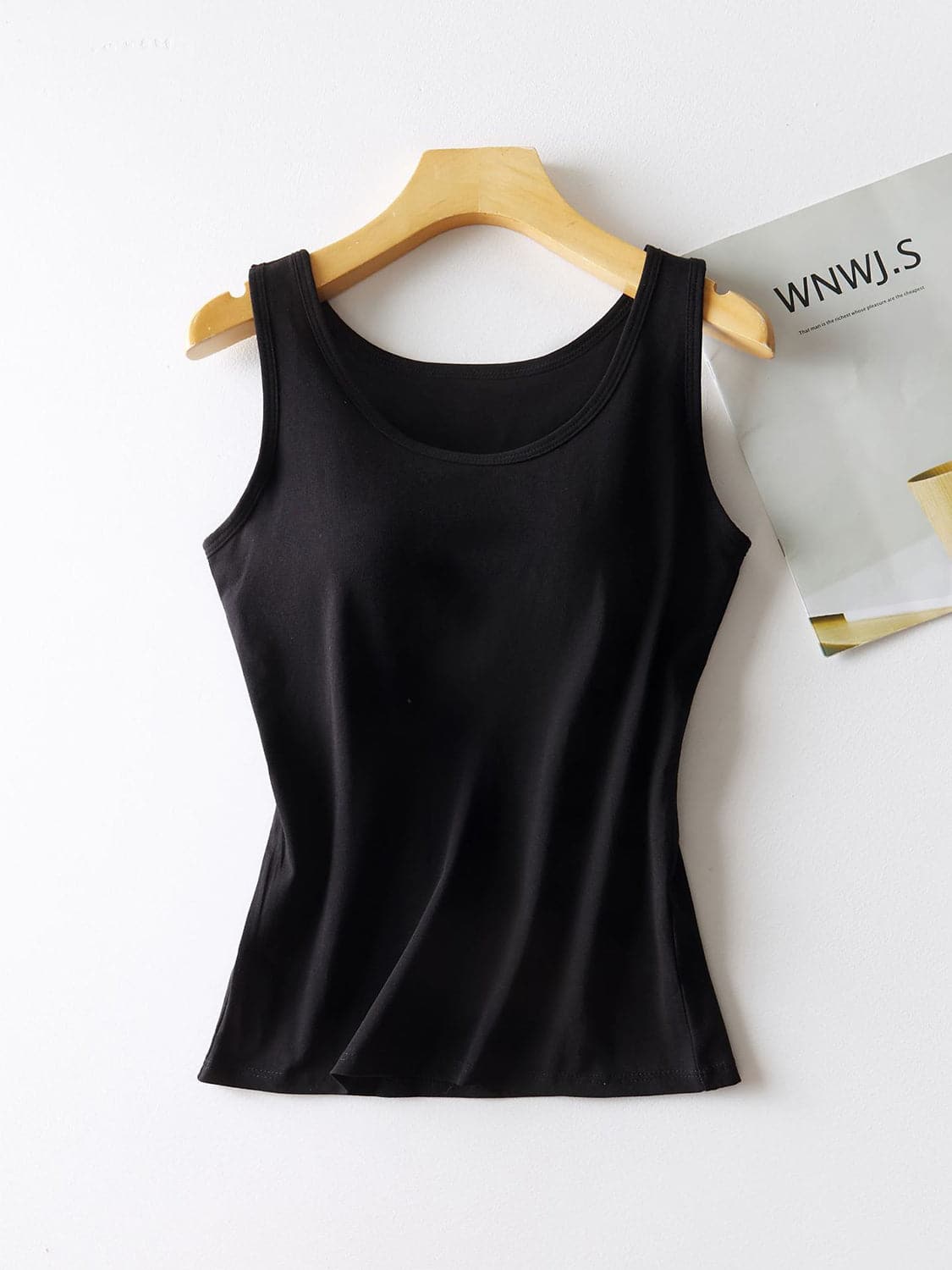 Round Neck Tank with Bra.