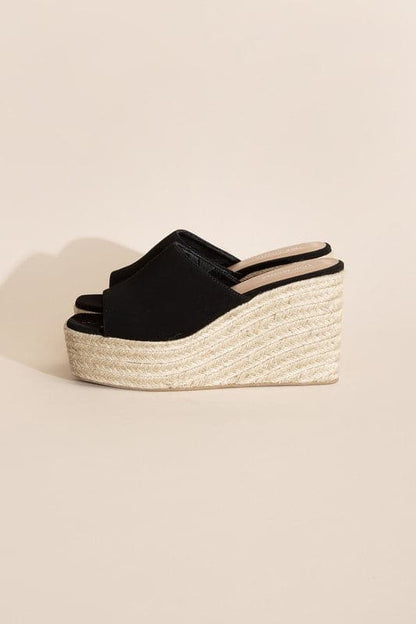 WEBSTER-20 Platform Wedge Slide Heels.