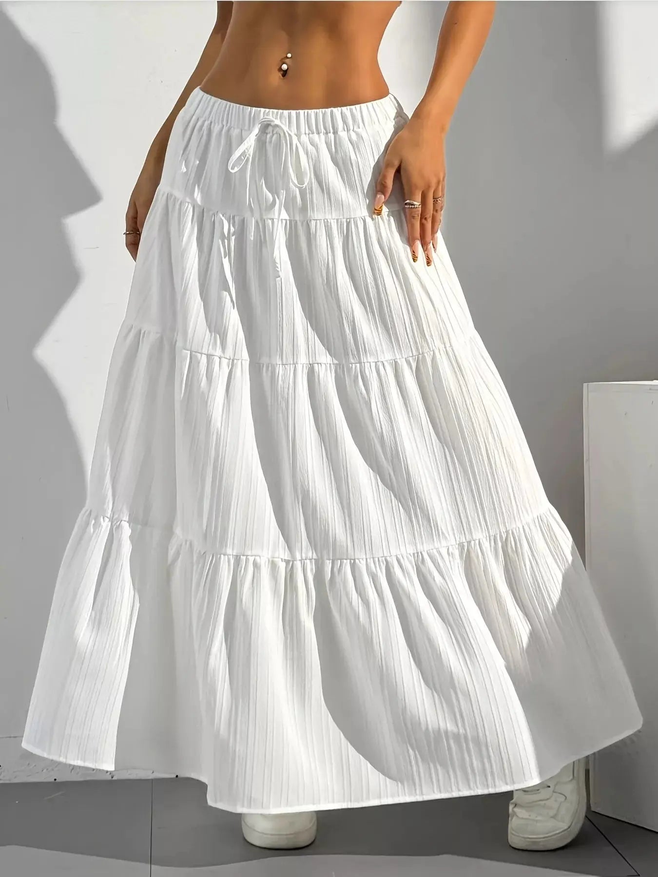 Flowy Tiered Maxi Skirt Simply Love