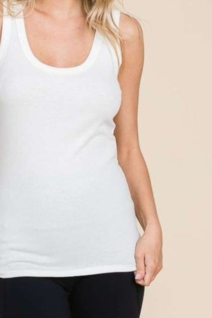 Culture Code Full Size Ribbed Scoop Neck Tank.