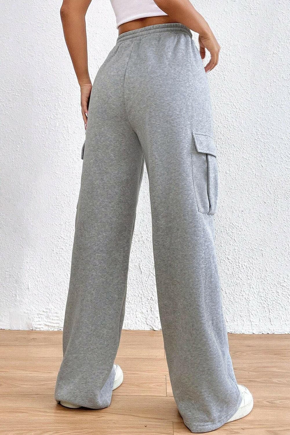 Drawstring High Waist Pants.