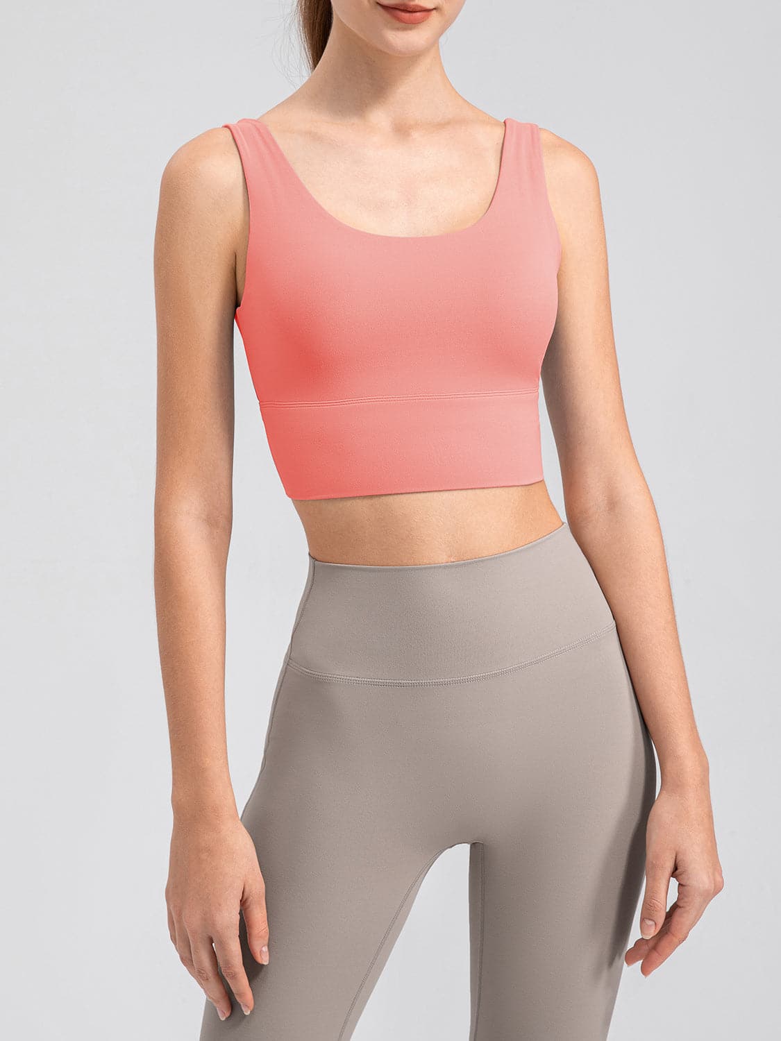 Scoop Neck Wide Strap Active Tank.