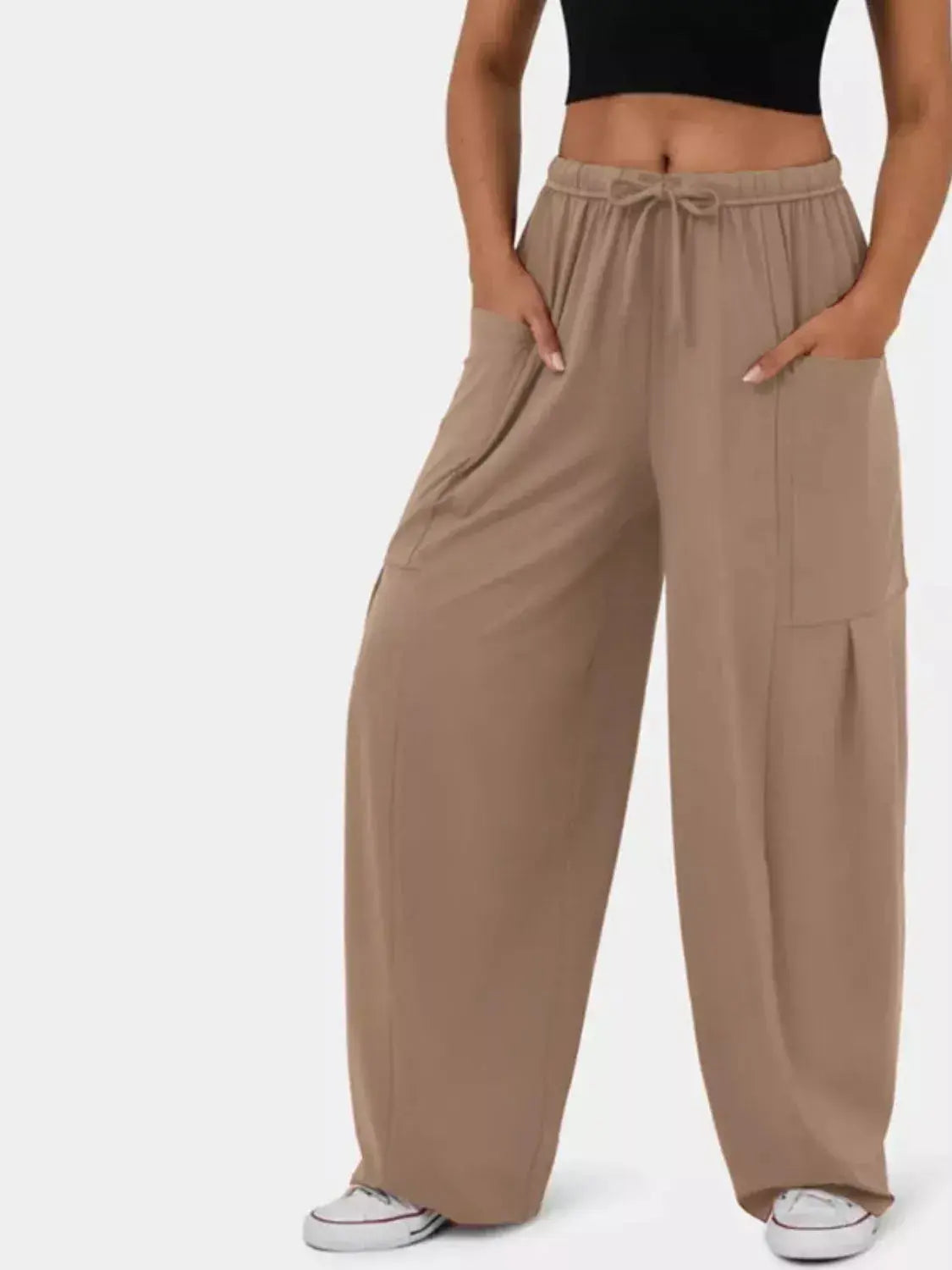 Relaxed Fit Drawstring Pants Simply Love