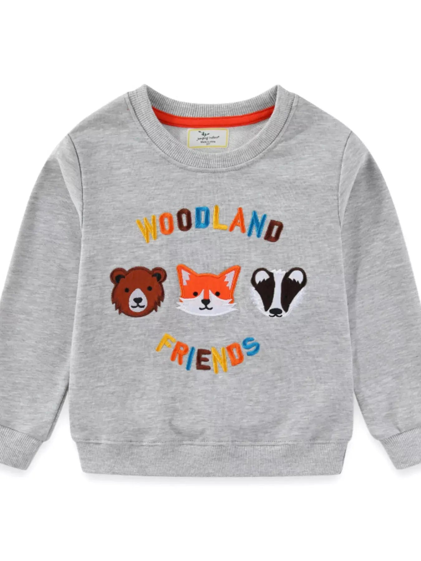 Woodland Friends Embroidered Crewneck Sweatshirt For Kids Simply Love