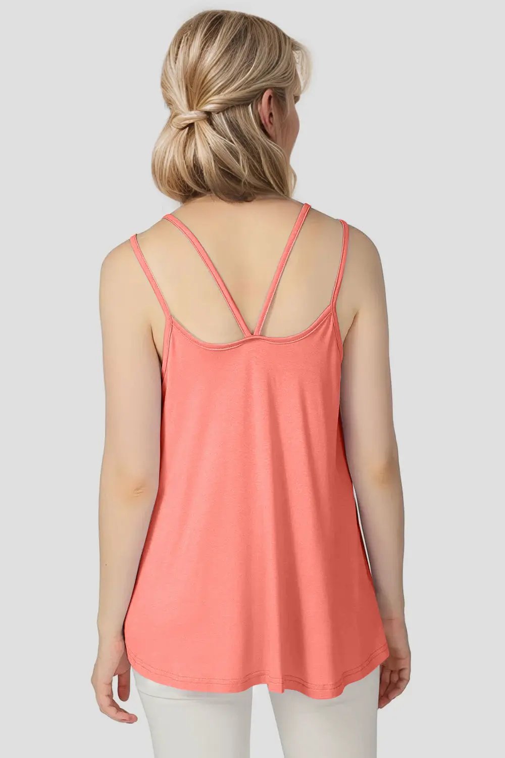 Basic Bae Bamboo Scoop Neck Double Spaghetti Straps Cami - Love Salve