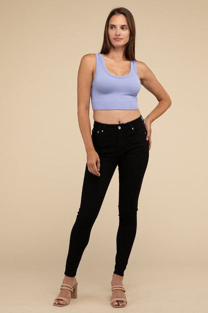 Ribbed Seamless Crop Top.