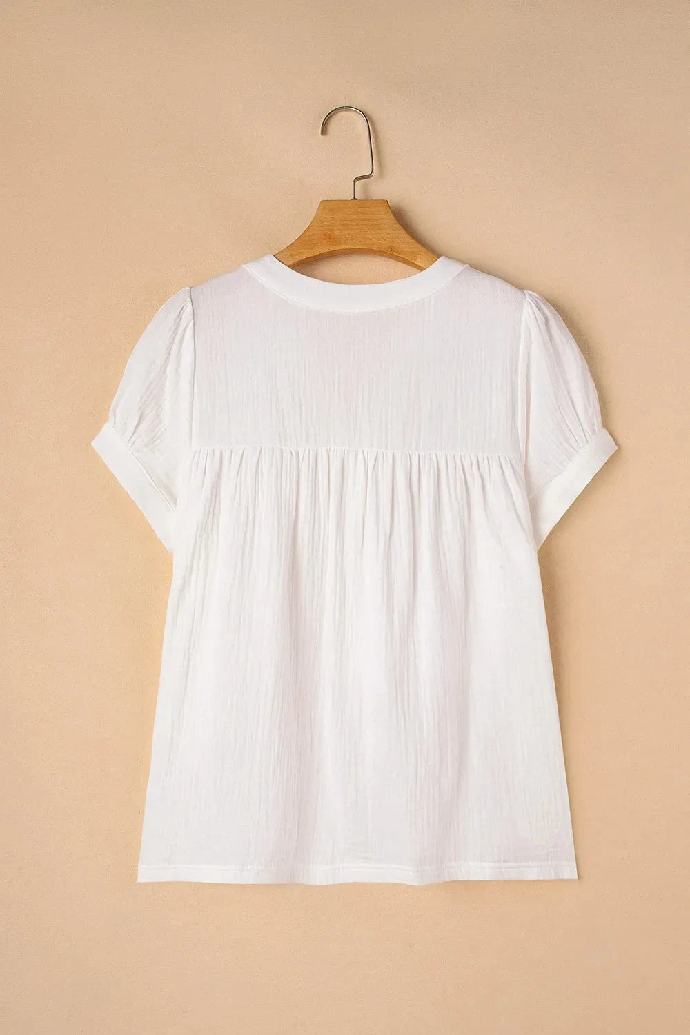 Simply Love: Textured Frayed Blouse Simply Love