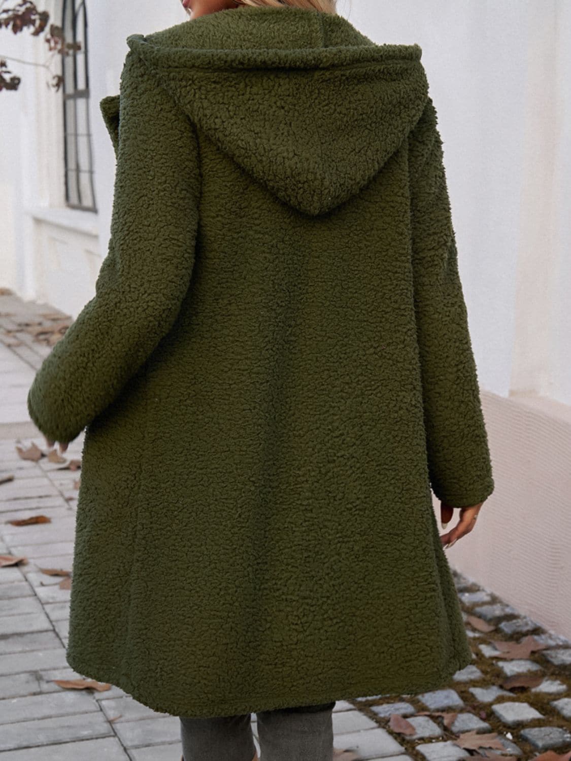 Cozy teddy coat with pockets