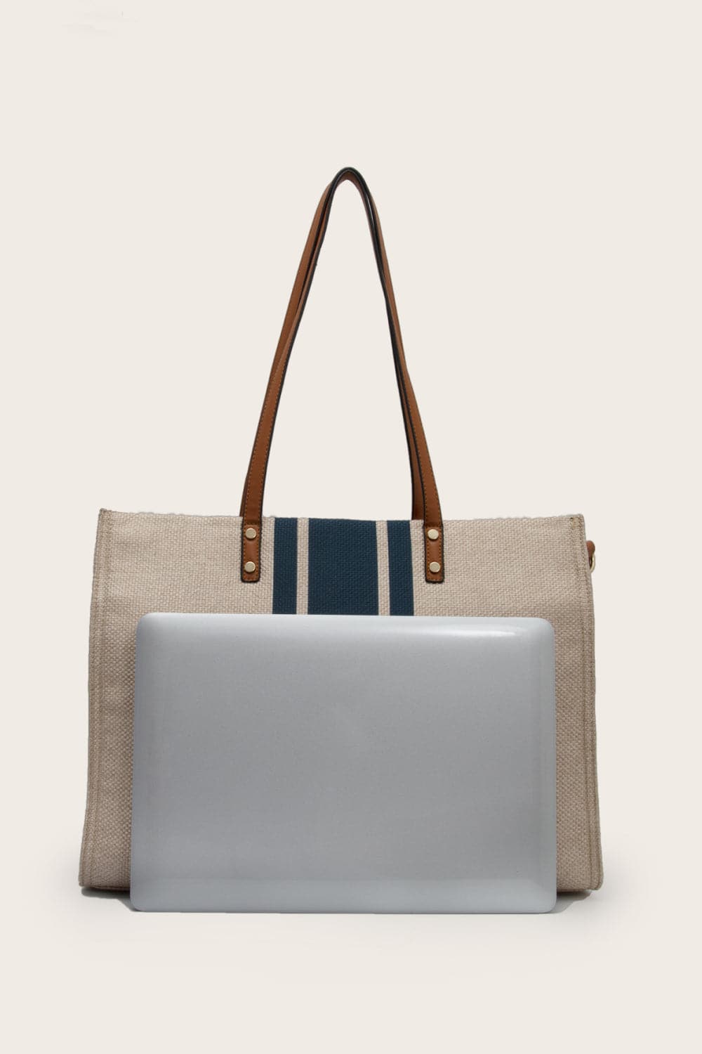 Striped Tote Bag.