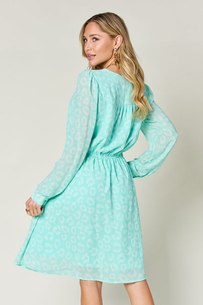 Double Take: Ruched V-Neck Dress