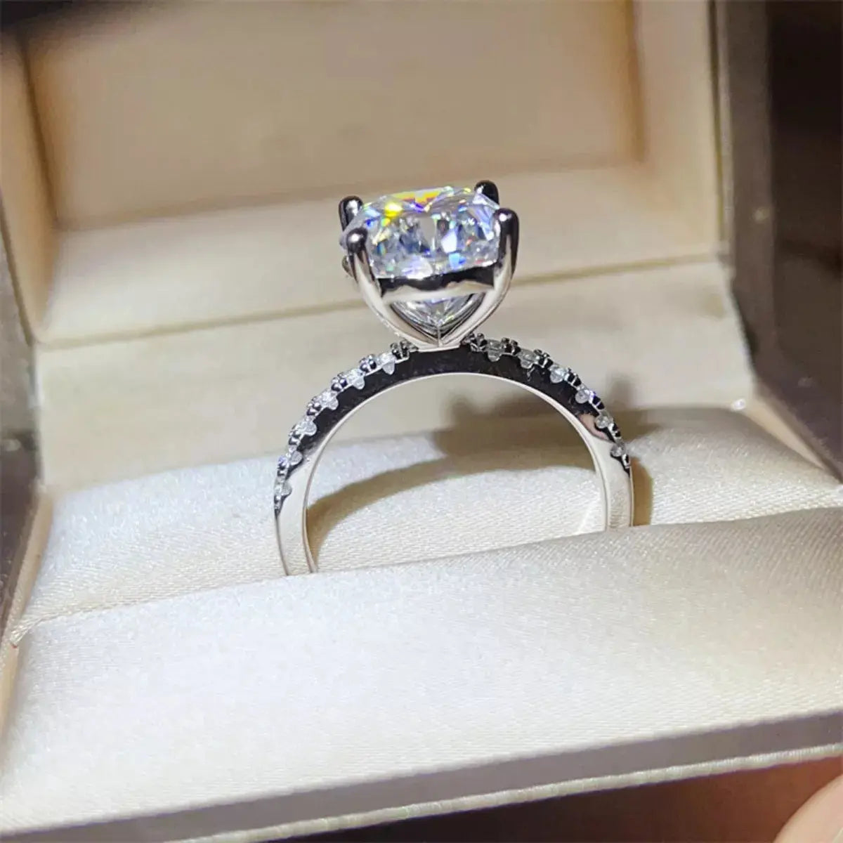 8 Carat Moissanite 925 Sterling Silver Ring Simply Love