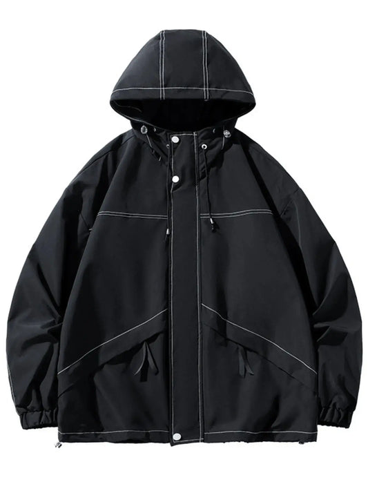 Men's Plus Size Drawstring Hooded Jacket Simply Love
