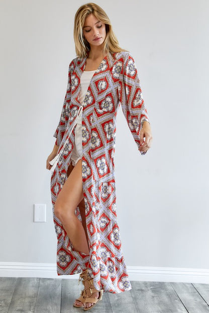 Bohemian Printed Kimono Jacket