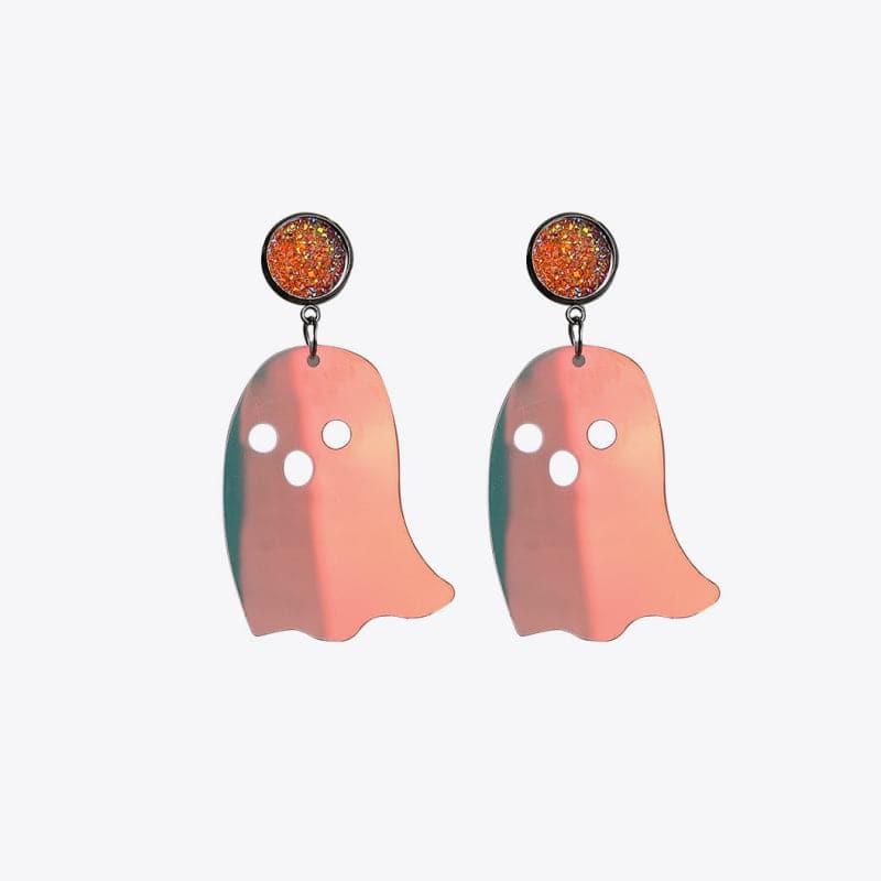 Eerie elegance acrylic ghost dangle earrings